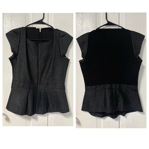 Maje Textured Full Front Zip Top Vest Black size S/M